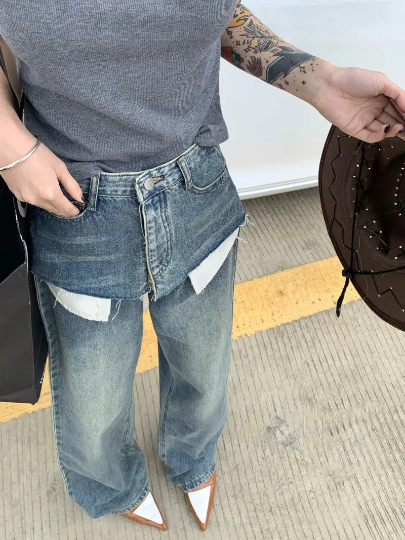 Never Fake Exposed Pockets Wide Leg Pants
